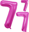Pink Foil Balloons Number 7, Huge Number Balloons by GOER