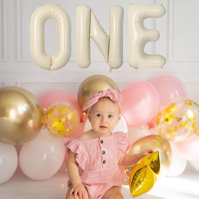 Cream Letter I Balloons, 40 Inch Balloons Letter I Mylar Helium Large I Balloon - Image 7