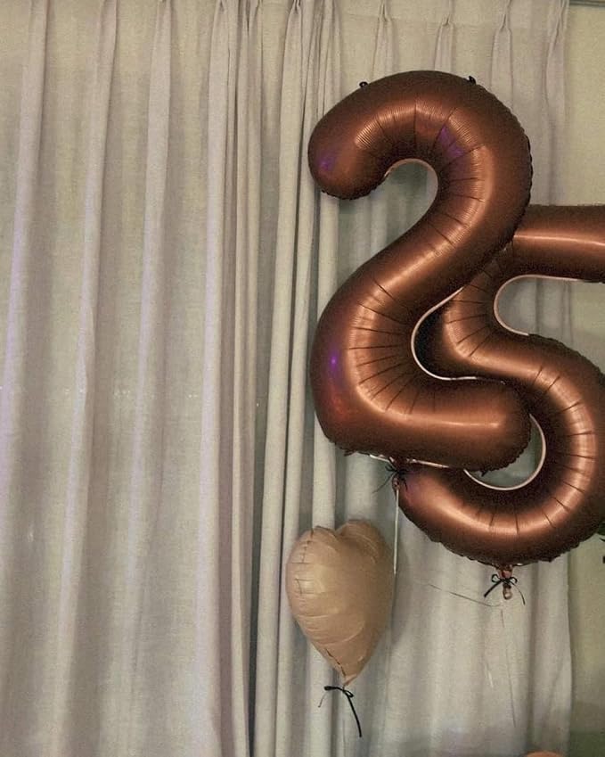 40 Inch Brown Number 4 Balloon Birthday Party Decorations - Image 8