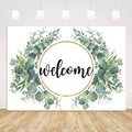 5x3ft Watercolor Greenery Leaves Housewarming Backdrop, Elegant Floral Green by Unknown
