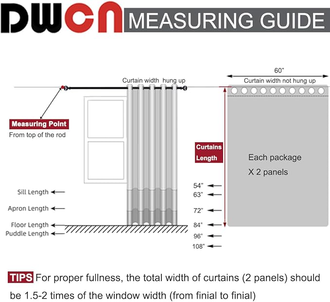 DWCN Extra Wide Ombre Room Darkening Blackout - Image 7