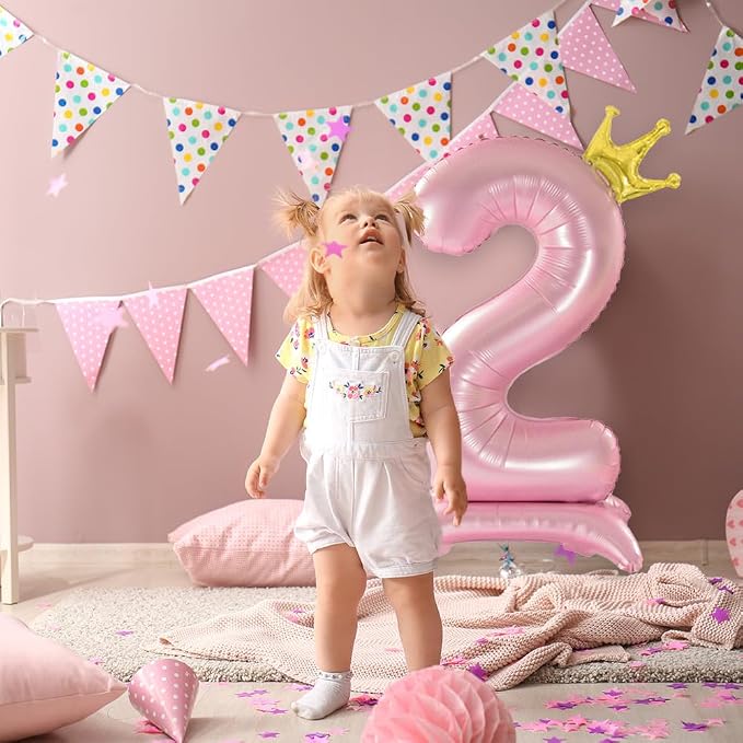 42 Inch Pink Foil Number 0 Balloon, 0th Pink Birthday Decorations | Giant - Image 3