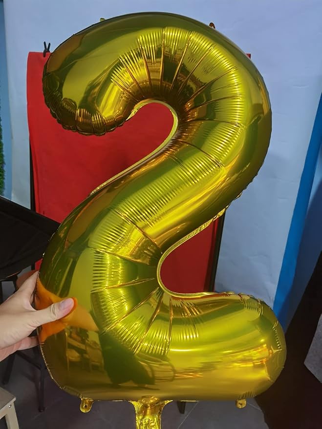 32 Inch Gold Number 5 Balloons Foil Ballon Digital Birthday Party Decoration - Image 7
