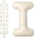 SUWEN 40 Inch Cream Large I Letter Balloons Big Foil Helium A-Z | Jumbo Mylar by SUWEN
