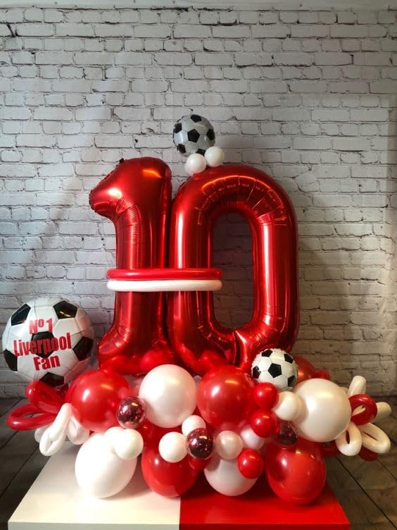 Red 18 Balloon - Number Balloon 40 Inch, 18th Red Birthday Decorations | Large - Image 3