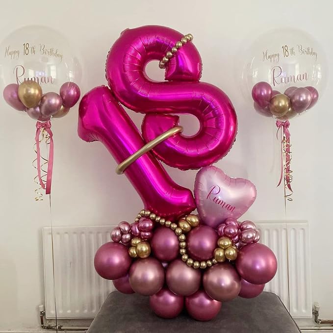 1 Balloon Number Hot Pink 1 Birthday Balloon 40 inch Foil Mylar Large 1 Balloon - Image 5
