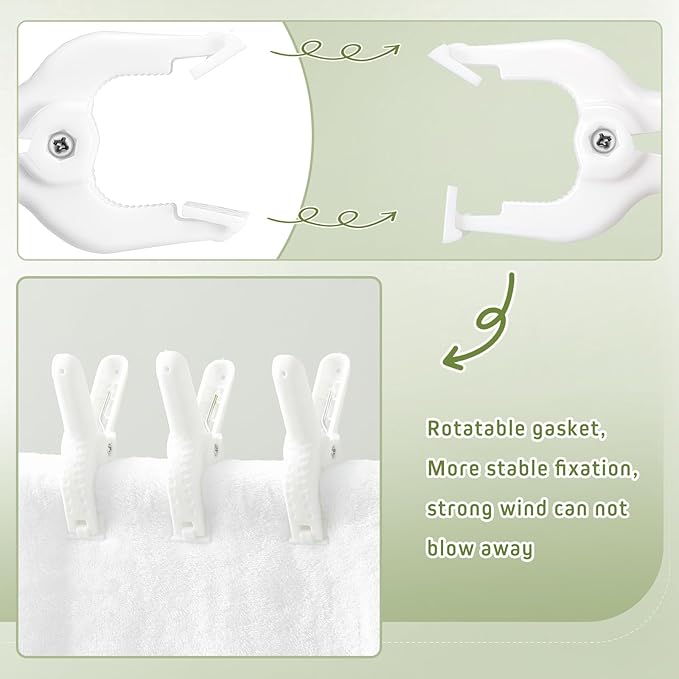 LemonRoad 16 Pcs 4" Clips for Balloon Arch White Heavy Duty 2" Opening Spring - Image 4