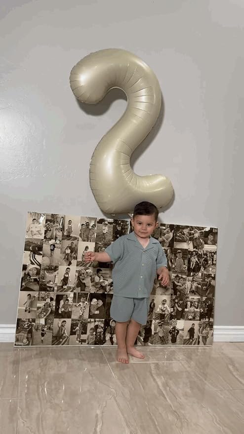 1 Balloon - Cream Birthday Number Balloons, 40 Inch Decorations Men Women | - Image 9