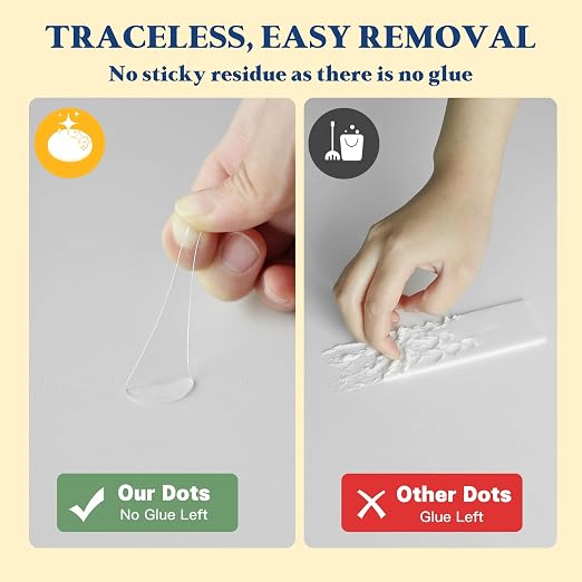 200Pcs Double Sided Sticky Dot Stickers Removable Round Putty Clear Sticky Tack - Image 4