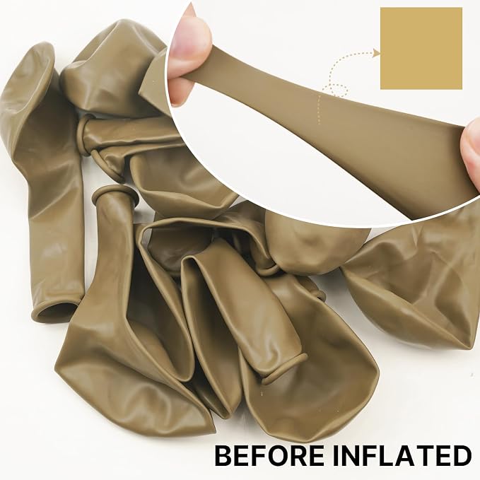 PartyWoo Light Brown Balloons 100pcs Neutral Boho Coffee Color | 18 12 10 5 - Image 2