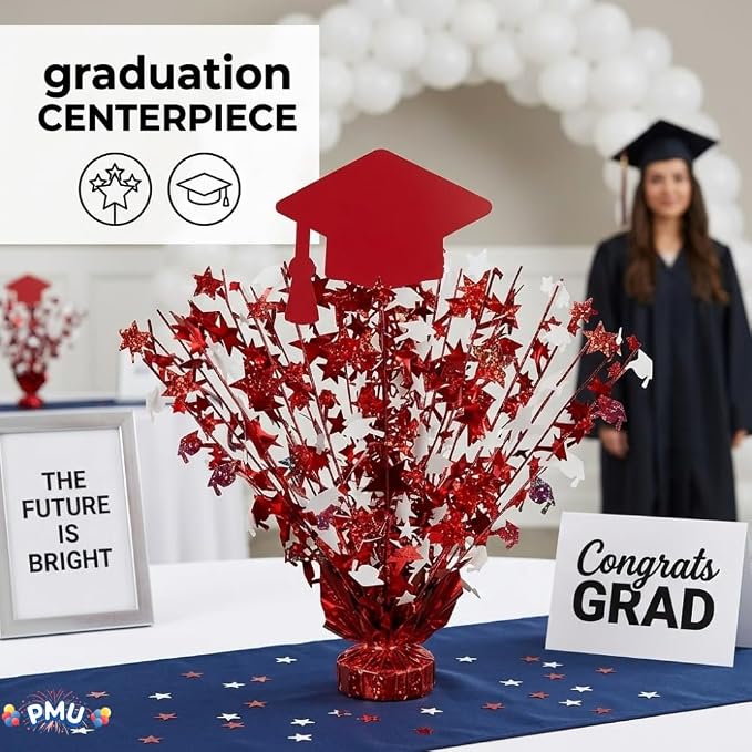 PMU Graduation Centerpieces for Table 2026, Grad Balloon Weight Centerpiece - Image 2