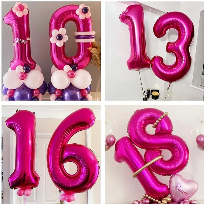 Hot Pink 11 Balloon Numbers, 40 Inch 11th Birthday Balloon Foil Mylar Number 11 - Image 5