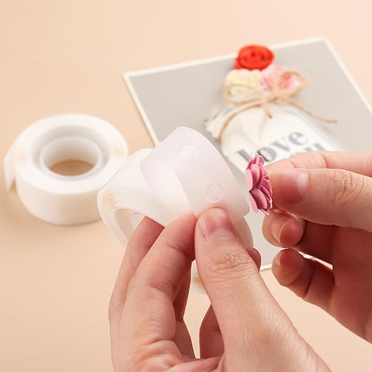 BAOFALI 3600 Pcs Ultra Thin Adhesive Dots, 6 Roll 1/8in 6 Roll3/16in Clear - Image 9