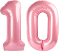 10 Balloon Number 40 Inch Pastel Pink Balloons by Mluchee