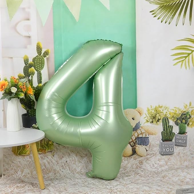 40 Inch Number 2 Balloon, Olive Green Birthday Decorations - Image 4