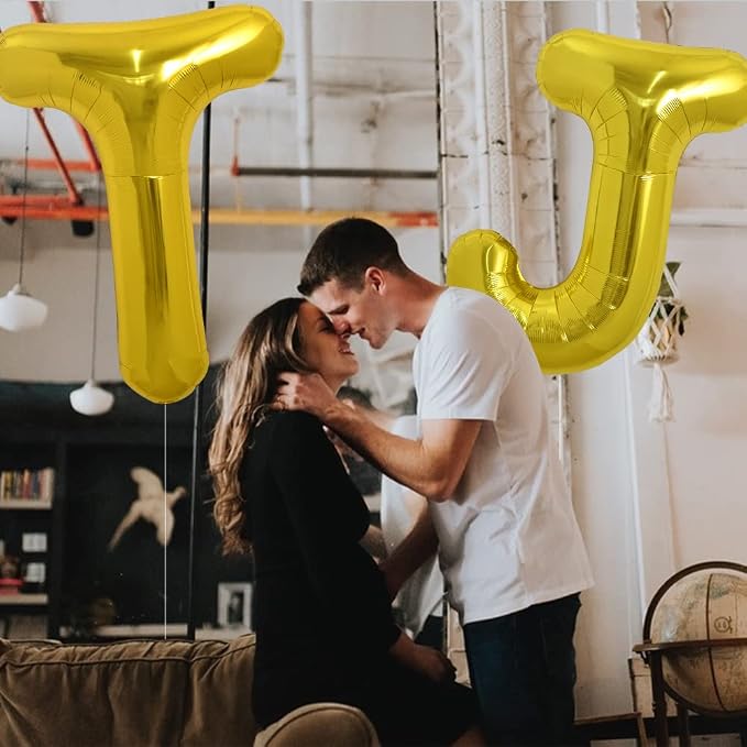 TONIFUL 40 Inch Large Gold Letter T Foil Balloons Alphabet Balloons | Giant - Image 5