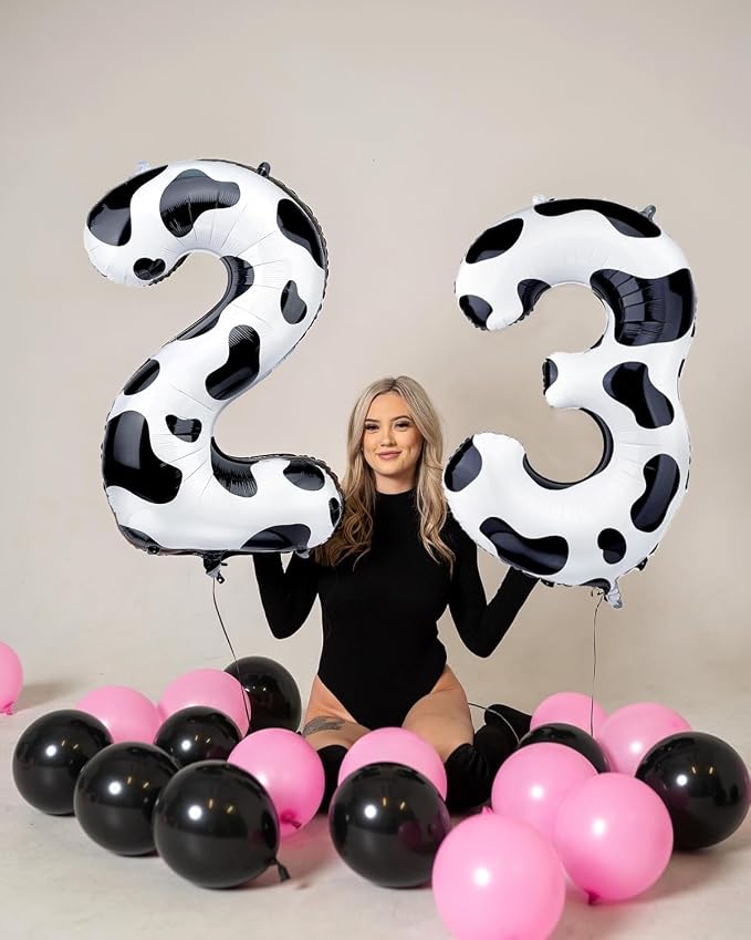 Cow Print Number Balloons, Large Foil Number 0 Balloon 40 Inch Cow Balloon - Image 7