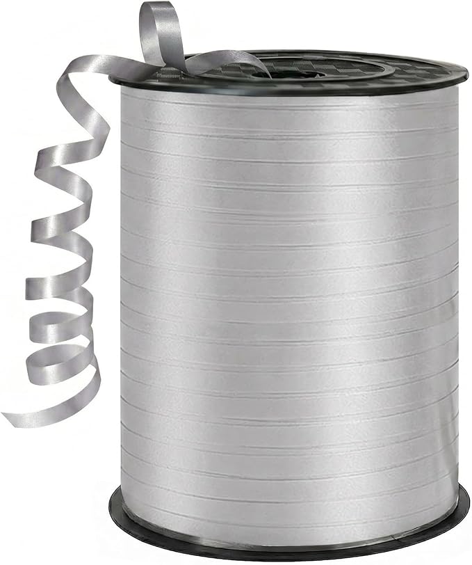 500 Yards Curling Ribbon， Silver Balloon String Ribbon，for Gift Wrapping，Party by Unknown