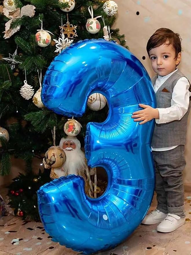 Number Balloons 40 Inch Blue 7 Balloon - Image 4