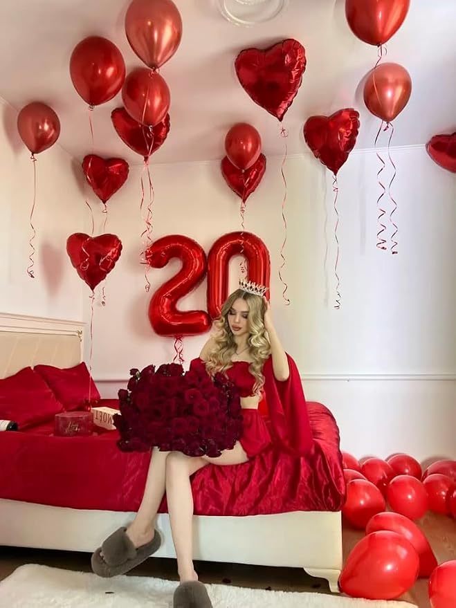 Numbers 19 Balloon 40Inch Red Balloons - Image 3
