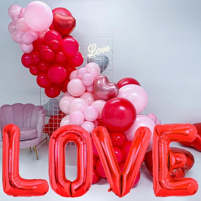 Red Letter J Balloons, J Balloon 40 Inch J Balloons Letter - Image 3