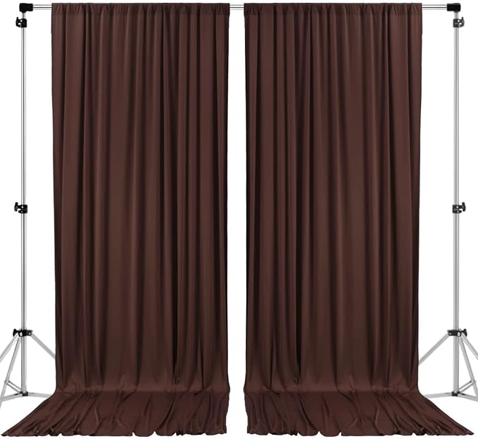 AK TRADING CO. 10 feet x 10 feet Brown IFR Polyester Backdrop Drapes Curtains by Fabrics%7CEventDecor%7CCrafts%7CUpholsteryFoam