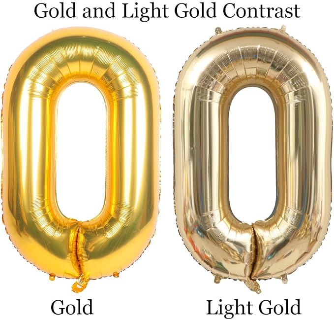 Light Gold 13 Number Balloons 40 Inch White Gold Giant 31 Foil Mylar Helium | - Image 5