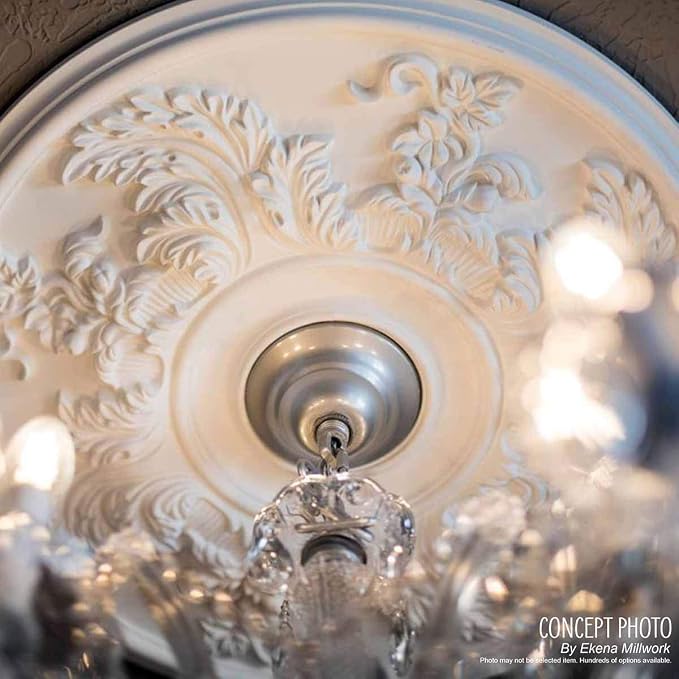 12 1/2"OD x 3 7/8"ID x 3/4"P Bradford Ceiling Medallion, Hand-Painted - Image 10