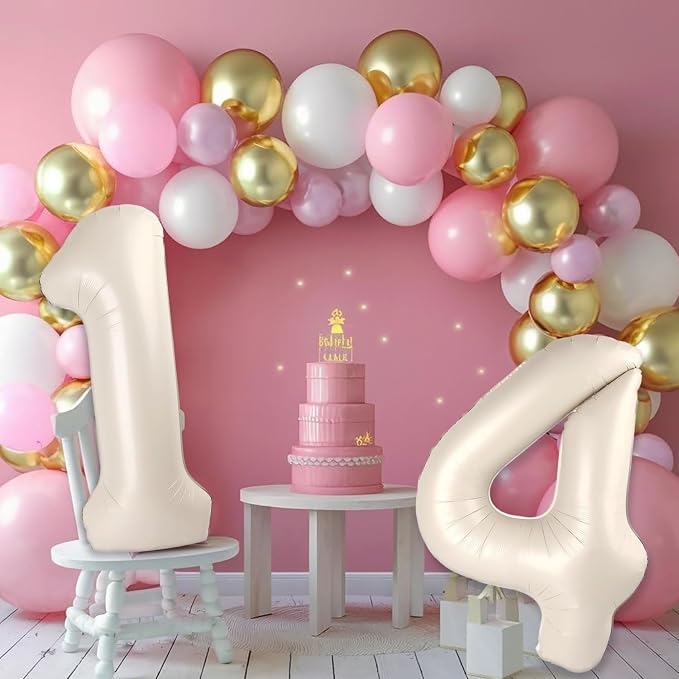 Cream White Number 30 Balloon for First Birthday Decorations, 40 inch Huge - Image 6