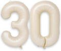 40 Inch Cream Number 30 Balloon by KAINSY