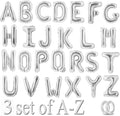 78 Pcs Sliver Letter Balloons A to Z Custom DIY Phrase Banner by Uorbmaio