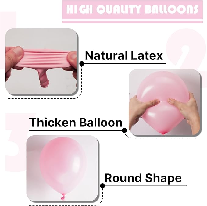PartyWoo Baby Pink Balloons 100pcs Pastel Pale Light Pink Color | 5 Inch - Image 6