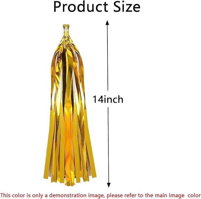 We Moment Red Orange Yellow Tissue Paper Tassels Party Tassel Garland Banner - Image 4