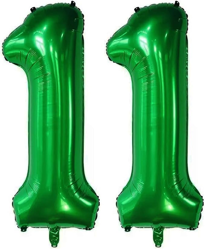 Number 11 Dark green Balloons 40 Inch Giant Dark green Foil 11 Helium Balloons by LHOAVWE