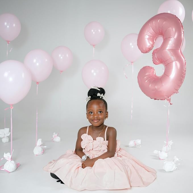40 Inch Pink Number 7 Foil Balloon - Image 3