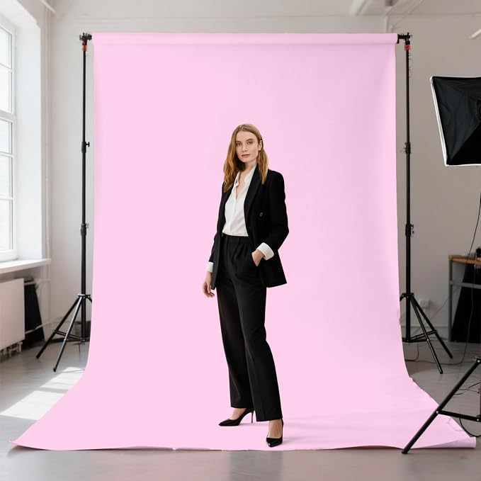 Pink Photography Backdrop for Photoshoot, Fabric 6x9ft | Polyester Studio Photo - Image 2
