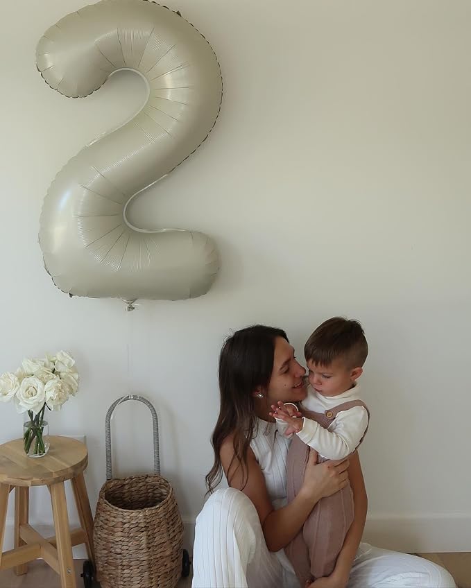 1 Balloon - Cream Birthday Number Balloons, 40 Inch Decorations Men Women | - Image 8