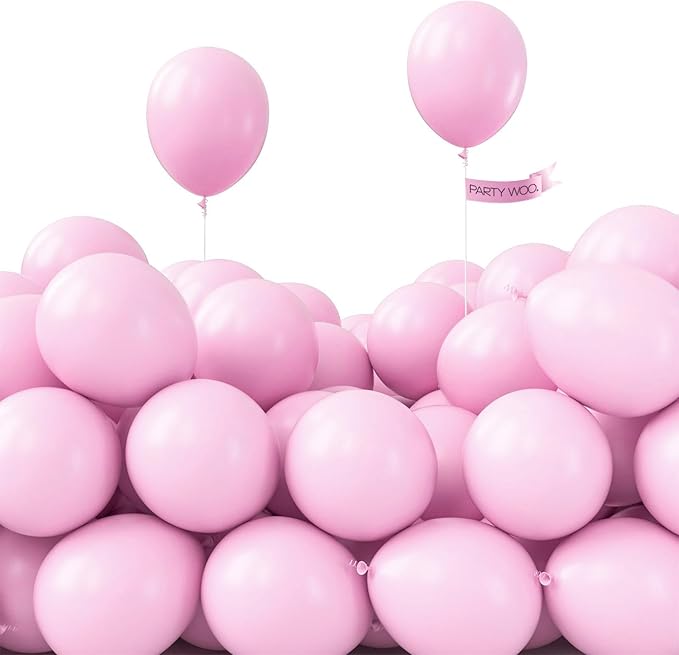 PartyWoo Baby Pink Balloons 50pcs Pastel Pale Light Pink Color | by PartyWoo
