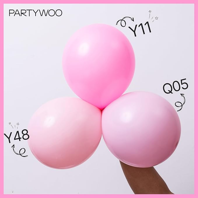 PartyWoo Light Pink Balloons 50pcs Pastel Pale Baby Pink Color | 12 Inch - Image 4