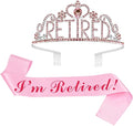 JETKONG Retirement Party Decorations Retired Tiara/Crown, Retired Sash by JETKONG