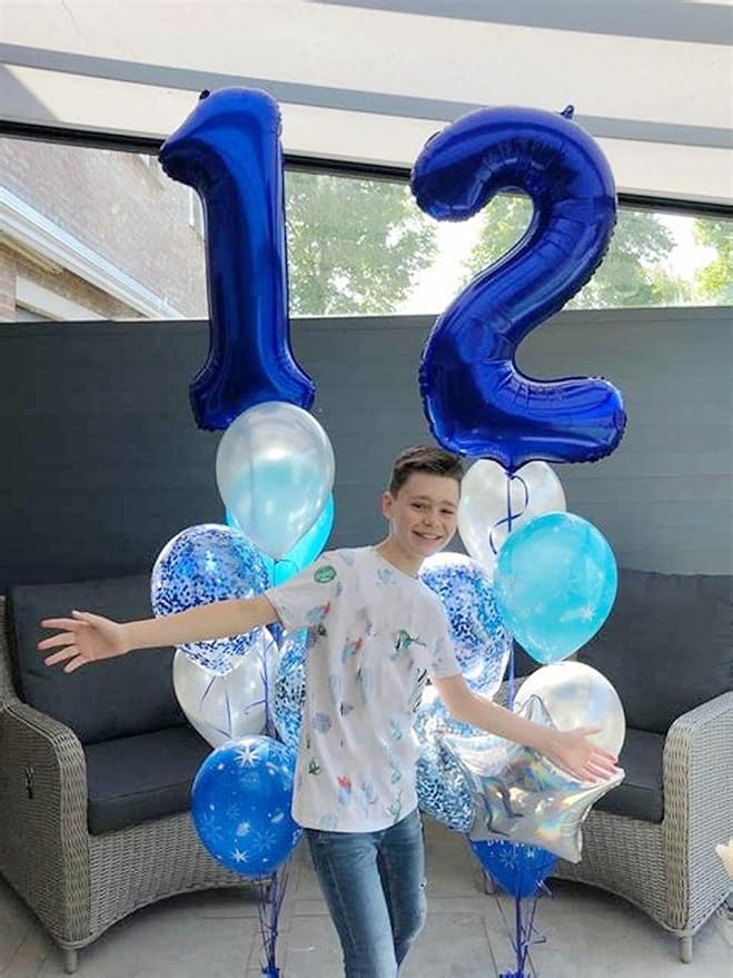 22 Balloon Numbers 40Inch for 22 Year Old Birthday Decorations, Dark Blue | - Image 4