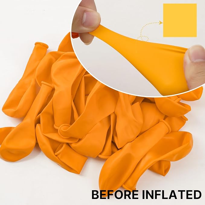 PartyWoo Yellow Mustard Yellow fall Latex Helium Balloons 100pcs | 12 Inch - Image 2