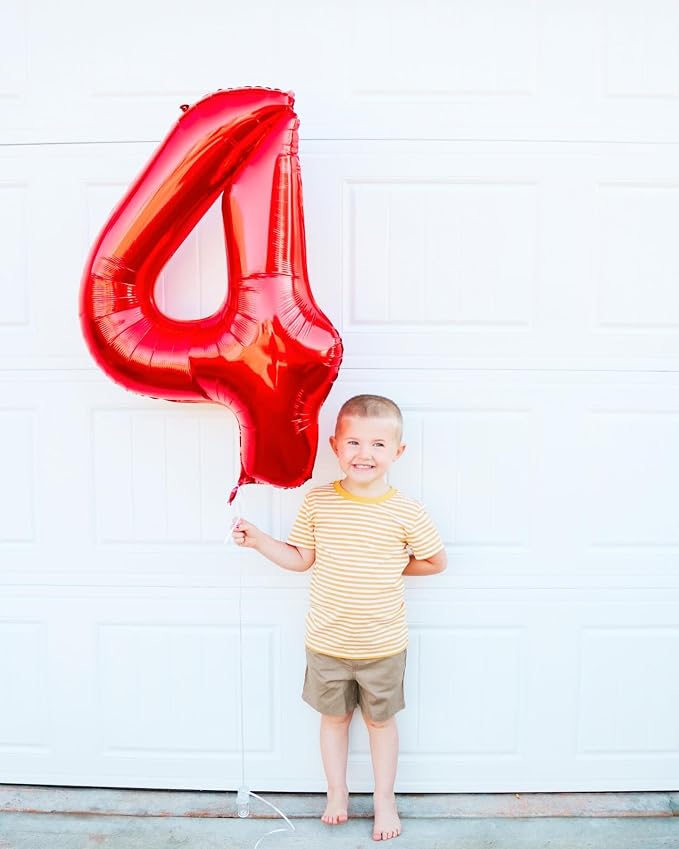 40 Inch Red Number 8 Balloon Birthday Party Decorations - Image 3