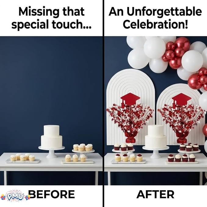 PMU Graduation Centerpieces for Table 2026, Grad Balloon Weight Centerpiece - Image 6