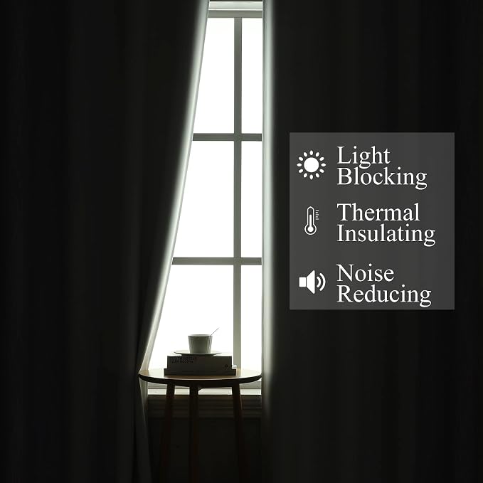 Lilac and Greyish White Room Darkening Blackout Curtains 84 Inches Long - Image 3