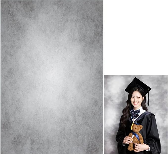 8x10ft Gray Abstract Photography Backdrops Grey Portrait Photo Studio Prop by HMTFOTO