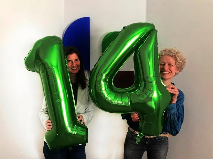 40 Inch Green Number 9 Balloon Birthday Party Decorations - Image 4