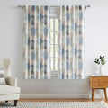Kayne Studio Pink Blue Boho Abstract Rod Pocket Semi Sheer Curtains 63 Inch | by KayneStudio