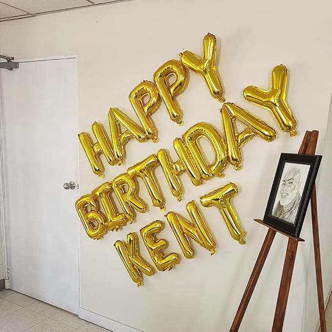 78 Pcs Gold Letter Balloons Foil Alphabet Balloons DIY Personalized Phrase - Image 3