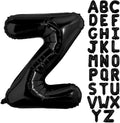 Black Letter Z Balloons, Z Balloon 40 Inch Z Balloon Letter by BBPOOL
